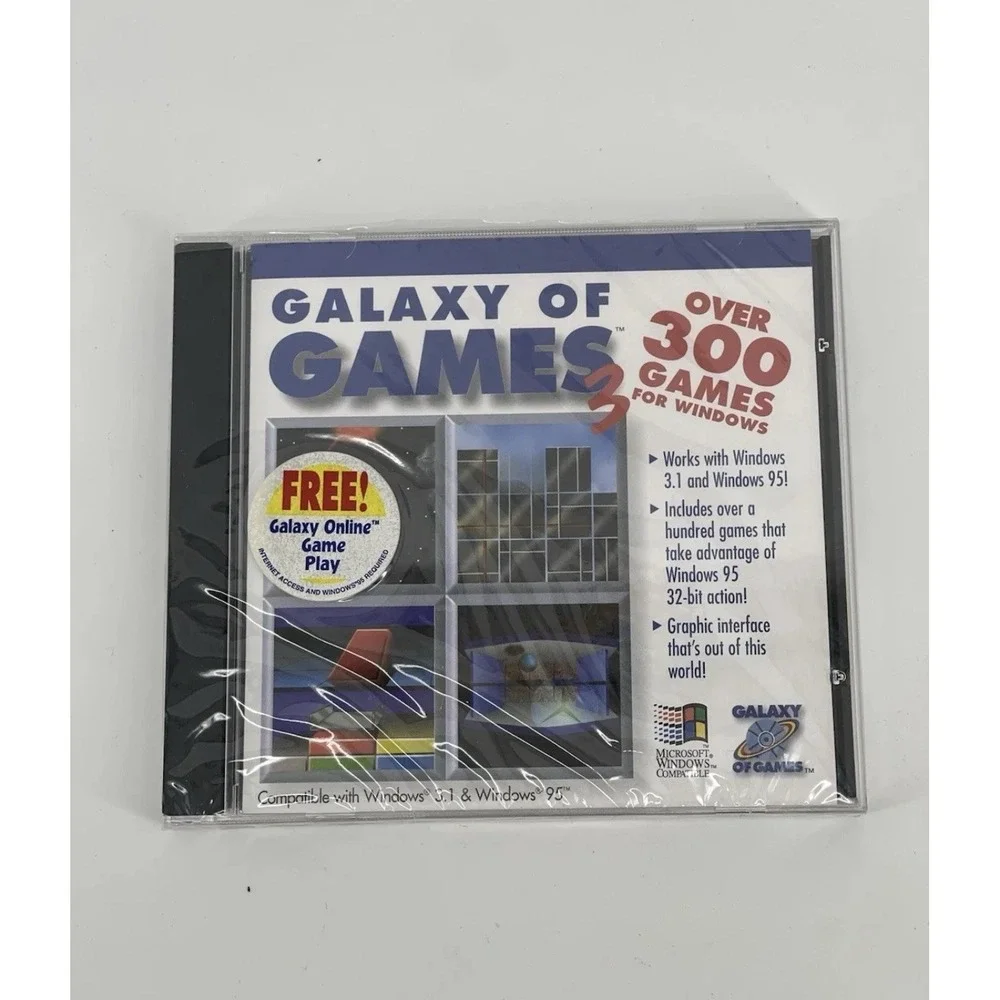 Galaxy‎ Of Games II PC CD-ROM, 1997 Over 300 Games For Windows 95 SEALED